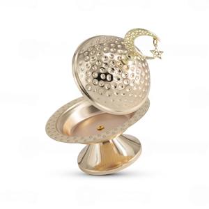 Silver Arabic Aromatic <b>Incense</b> <b>Burner</b> Crescent Moon Star Top Home Decor Winter Spring Bakhoor Oud Charcoal Holder Eid Mubkhar - Product Image 2