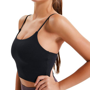 Custom women sports bra breathable stretch fabric oem yoga gym fitness <b>top</b> with logo printing activewear private label apparel - Product Image 2