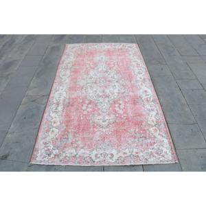 Alfombra de 3.9x6.9 pies, Alfombra Turca, Alfombra Roja Ombré - Product Image 1