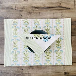 แผ่นรองจานและผ้าเช็ดปากพิมพ์ลายด้วยมือ - ซื้อแผ่นรองจานพิมพ์ลายตามสั่ง, ผ้าปูโต๊ะวาดลายด้วยมือ, แผ่นรองจานและผ้าเช็ดปากลายพิมพ์ด้วยมือแบบสำเร็จรูป - Product Image 4