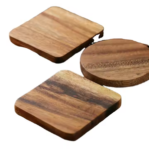 Posavasos Cuadrado Clásico de Madera de Lujo para Mesa de Crescent Crafts - Product Image 5