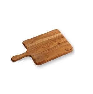 Tabla de cortar redonda de madera con mango de acero para cocina, hogar y restaurante, disponible - Product Image 4