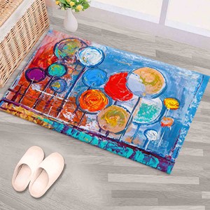 Alfombra con Estampado de Árboles Coloridos, Alfombra Impresa, Diseño Abstracto, Regalo de Lujo para Cocina, Alfombra Suave No Tejida - Product Image 5