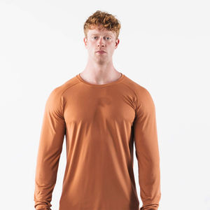 Cotton Polyester OEM Long Sleeve Full Sleeve Sports Fitness Gym Autumn <b>Winter</b> T <b>Shirt</b> <b>for</b> <b>Men</b> - Product Image 1