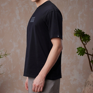 Bán buôn tùy chỉnh Heavyweight quá khổ TEE Áo sơ mi cổ điển Vòng cổ Dòng áo thun Elastane Đen đồng bằng quá khổ t Áo sơ mi cho nam giới - Product Image 2