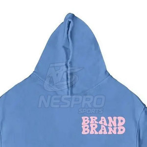 Chándales de dos piezas con estampado de abullonado sólido informal con capucha y logotipo personalizado más vendidos 100% algodón manga larga ecológica - Product Image 5