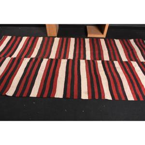 Traditional <b>Red</b> Black Patchwork <b>Wool</b> Rug 4.8 X 10.1ft Large Area Turkish Rectangle Hallway for Teen Latex for Room Bedside Use - Product Image 3