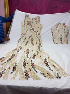 Vestido de Noche de Tela Pesada Hecho a Mano para Bodas y Fiestas Nupciales con Cuentas de Red y Bordado de Lentejuelas, Nuevo Estilo - Product Image 2