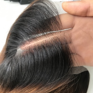 Paquets de cheveux humains vierges non traités trame de cheveux alignés avec cuticule péruvienne avec lace closure extensions de cheveux - Product Image 4