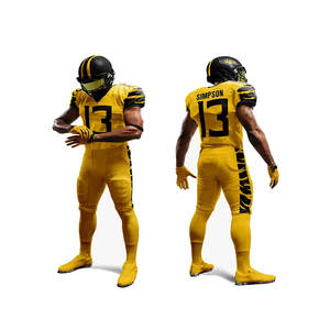 Maillot de football américain unisexe personnalisé, grande taille, respirant, en polyester, uniforme d'équipe, anti-humidité, protection UV - Product Image 1