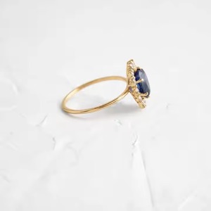 Anillo de lujo Plata de Ley 10/14/18K Chapado en oro rosa Compromiso Joyería de aniversario de boda para mujeres Use anillos de diamantes - Product Image 5