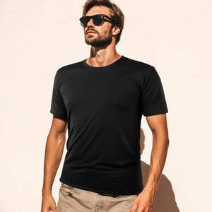 T-shirt surdimensionné en matière personnalisée 240GSM, tricoté uni, séchage rapide, respirant, épaules tombantes, streetwear, tee-shirt vierge, logo personnalisé - Product Image 3