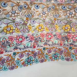 ผ้าลูกไม้สีเขียวมะนาวประดับเลื่อมสำหรับผู้หญิงชุดกระโปรงลูกปัดทนทานสำหรับตกแต่งพิธีสวด - Product Image 1