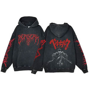 Wholesale Hot Sale Acid Wash Hoodie Factory Made Custom Solid <b>Black</b> Color Cotton <b>Fleece</b> <b>Men</b> Hoodie Oversize Acid Wash Hoodie - Product Image 3