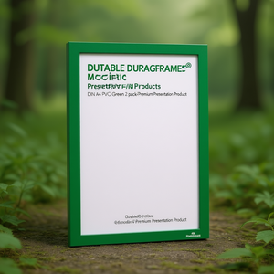 Durable DURAFRAME Magnetic Frames DIN <b>A4</b> PVC Green 2 Pieces/Pack Premium Presentation Product Made in Germany - Product Image 3