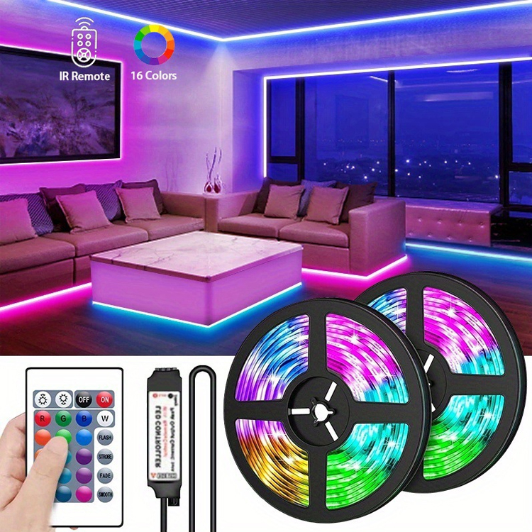 2835 dekoratif 5050 Strip lampu roda RGB 220V 12V Cinta Led Neon luar ruangan Strip lampu pintar