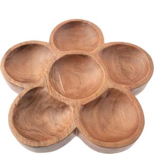 Grand plateau élégant rectangulaire en bois d'acacia Poignée faite à la main Finition naturelle de qualité supérieure pour les portions À des fins décoratives - Product Image 5