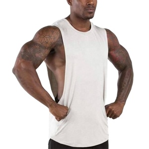 Men's Summer Workout Tank Top Hot Selling Breathable Gym Casual Style Customized Logo Color Knitted Spandex Material Solid - Product Image 1