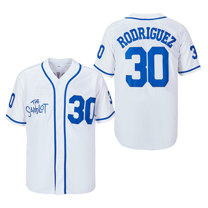 Vente en gros de maillots de baseball personnalisés en polyester 100% avec impression numérique, col en V, 140g, respirant, boutonné, chemise de sport - Product Image 4