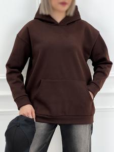 Sweat à capuche unisexe en polaire, options de couleurs unies, coupe décontractée, poche kangourou, style à capuche, fabrication de marque privée - Product Image 5