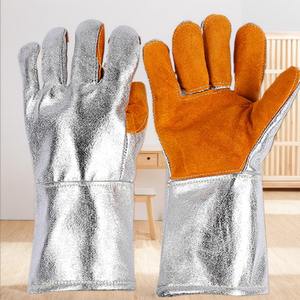 Guantes de trabajo de montaje para hombre con logotipo personalizado, fabricante de fábrica, guantes de seguridad de cuero con forro de algodón, talla XL, proveedor de Pakistán - Product Image 2