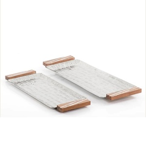 Food Dessert Serving <b>Tray</b> Wooden Serving <b>Tray</b> For Home Hotel Restaurant Dinnerware Food Serving Dish <b>Round</b> <b>Trays</b> Handcrafted - Product Image 4