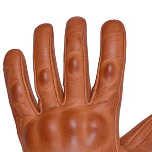 Gants de motocross thermiques d'hiver personnalisés, nouveaux, pour hommes, route, doigts entiers, en cuir de vache véritable, doublure en polaire, voyage en plein air - Product Image 3