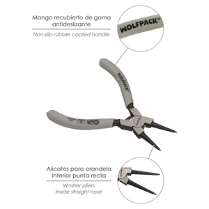Pinze per rondelle interne dritte 125 mm. Acciaio DIN 5256 - Product Image 3