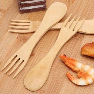 ช้อนไม้ไผ่สำหรับตั้งแคมป์กลางแจ้งใช้ซ้ำได้เหมาะสำหรับการตั้งแคมป์และการเดินทาง - Product Image 4