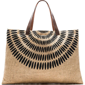 Sac de plage en jute avec logo personnalisé de haute qualité sac en toile de coton article personnalisé Style motif lettre Promotion Aus - Product Image 1