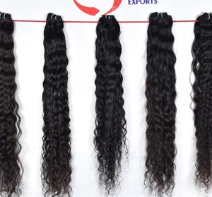 Machine Double Trame 100% Brut Indien Temple Bundle Tissage Naturel Couleur De Cheveux Remy Cheveux Femmes En Gros Extensions De Cheveux Humains - Product Image 2