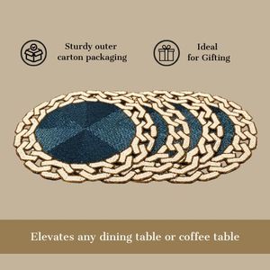 Elegant & Luxurious Glass Beaded Placemat Everyday Use Side <b>Table</b> <b>Mat</b> With Chains Perfect Wedding Parties & New Year Gift - Product Image 6