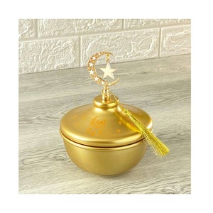 Plat de nourriture en aluminium de conception unique forme ronde taille personnalisée fruits secs dates plat de service au prix le plus bas - Product Image 4