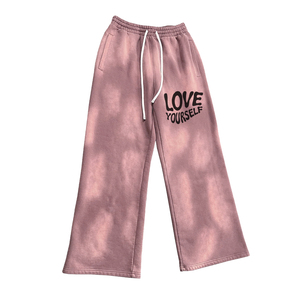 Best Quality <b>Men's</b> Joggers <b>Flare</b> Sweat Pants Acid Washed Sun Fad Sweatpants <b>Trousers</b> For <b>Men</b> With Custom Logo Design - Product Image 5