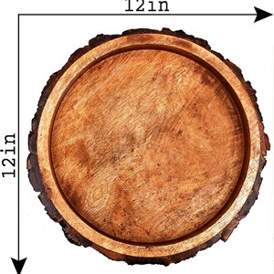 PLATEAU D'ÉCORCE DE BOIS 13 Hotelware Produit de vente chaude Bol décoratif en bois de manguier avec écorce d'arbre Fabriqué en Inde - Product Image 2