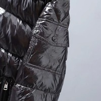 Chaqueta de Plumón de Invierno Personalizada de Alta Calidad para Hombre, al por Mayor, Estilo Moderno de Talla Grande con Cuello Alto, Chaqueta Acolchada de Tela de Lona