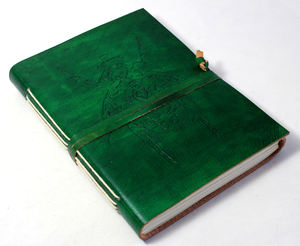 Leather Journal Binder Pocket Real Leather Cover Notebook Crazy Horse Travel Embossed Genuine Leather Journal Cover - Product Image 2