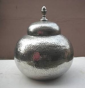 All New Design Of Long Metal Flower <b>Vase</b> With Garden Word Embossed On It In White And Golden Texture Strips Give It Decent Look - Product Image 4
