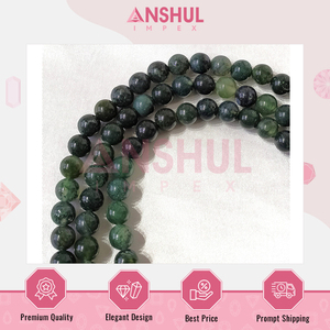 Đánh Bóng Chất Lượng Cao Bán Quý 8 Mm 108 Cầu Nguyện Hạt Moss Agate Đá Quý Cầu Nguyện Mala Cho Số Lượng Lớn Người Mua Từ Ấn Độ - Product Image 6