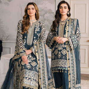 ชุดแต่งกายบูติกปากีสถานและอินเดียชุดปาร์ตี้ปักลายแบบแฮนด์เมดชุดสำหรับงานปาร์ตี้และงานแต่งงาน - Product Image 1