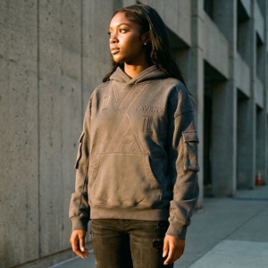 Sudadera con Capucha para Mujer, Estilo Lavado Ácido, 500gsm, Felpa de Algodón, Bordado, Ecológica, Personalizable, Ropa Urbana, 2026 - Product Image 5