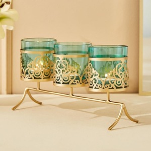 Pot en verre Bougeoir en métal Pot de bougie en verre de haute qualité Élégant Autres bougeoirs Lanternes et pour la décoration intérieure - Product Image 1