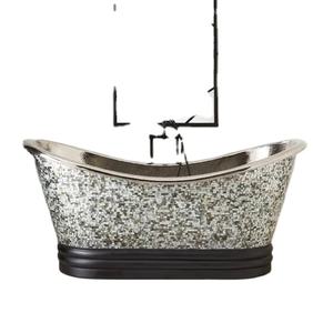 อ่างอาบน้ําทองแดงมุก Raye แม่ อ่างอาบน้ําทองเหลืองเงาสีดํา อ่างอาบน้ําทองแดงในราคาขายส่งและราคาถูกกับผู้ขายในอินเดีย - Product Image 1