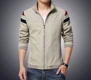 Chaqueta cortavientos Softshell para exteriores de estilo deportivo para hombre al por mayor 2025 100% poliéster impermeable fino cuello levantado lona - Product Image 3