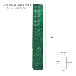 Malla de sombreo verde claro, rollo de 2.0 metros, 10 metros - Product Image 2