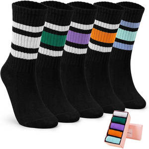 Calcetines de invierno de alta calidad para mujer, último diseño con tela cálida y acogedora, mezcla de algodón suave, impresión Digital de tendencia - Product Image 1