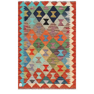 พรมกิลิม ไมมานา อัฟกานิสถาน ขนาด 120 x 82 ซม. สำหรับตกแต่งผนัง - Product Image 1