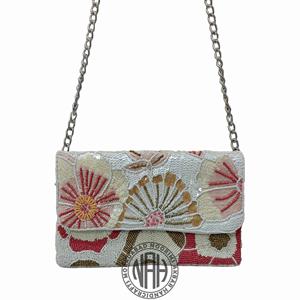 Sac à main pochette à chaîne perlée colorée faite à la main fournisseur en gros en vrac pour les mariages et les événements assortiments de perles et de perles sac - Product Image 4