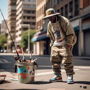 Hip Hop Pescador Sombrero Cubo Streetwear Protección solar Gorra de pesca Hip Hop Jeans Sombrero de cubo al aire libre - Product Image 4