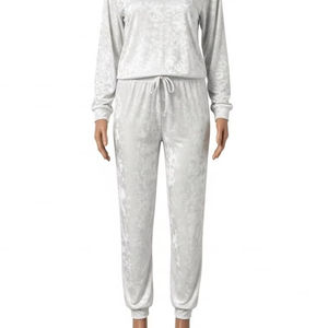 Conjunto de Salón de Punto de Terciopelo, Poliéster y Elastano, Suave, Elástico y Cómodo, Ropa de Dormir para el Hogar, Proveedor de Ropa al por Mayor, Ventas en el Mercado Global - Product Image 5